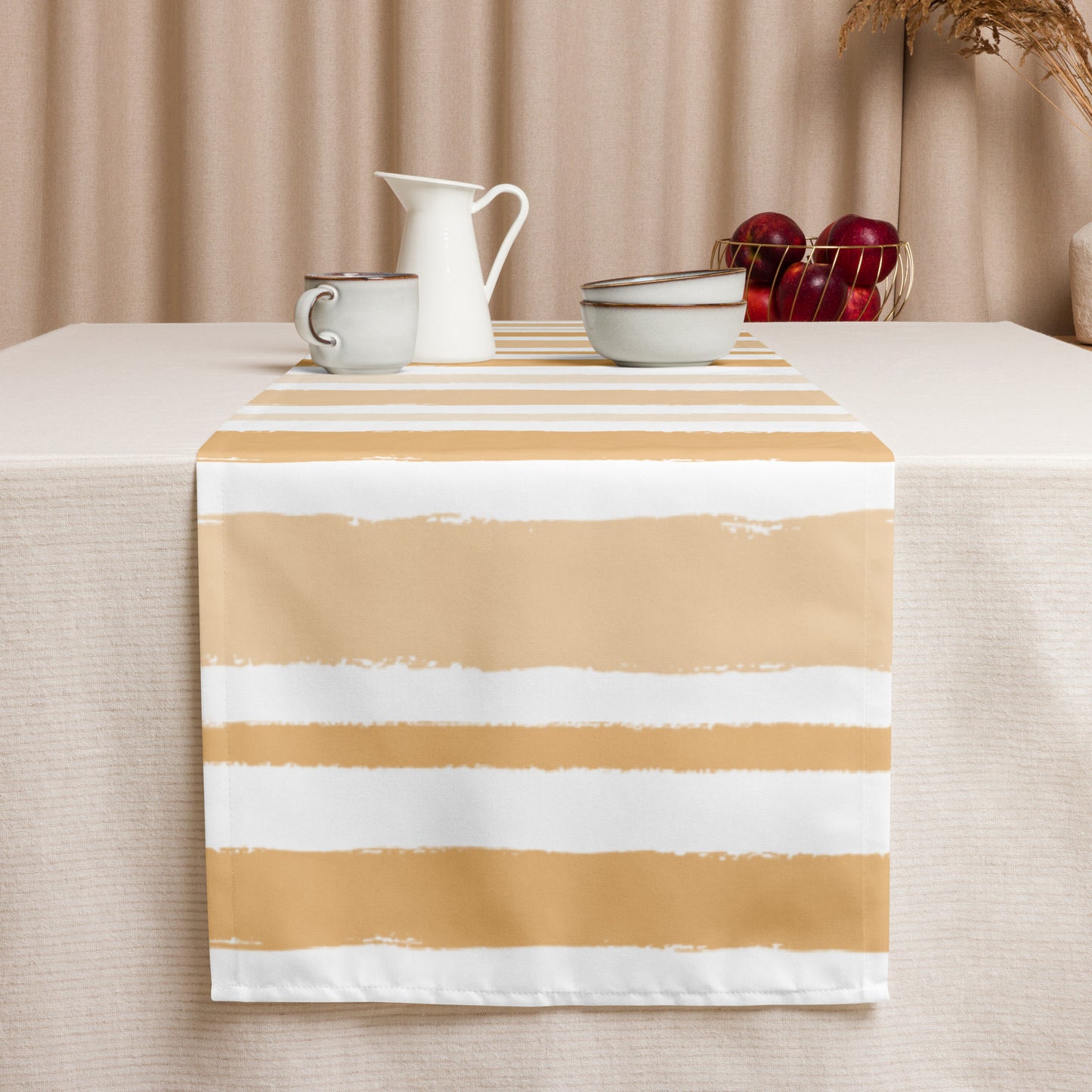 Table Runner with Hand-painted Brush Stroke Print | TRBS-1232