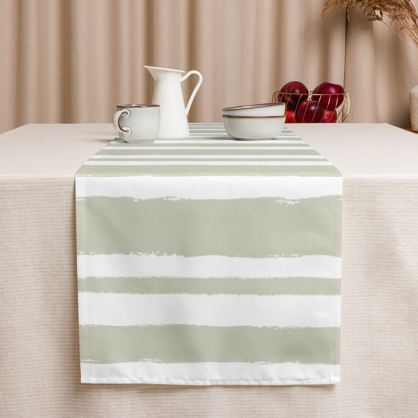 Table Runner with Hand-painted Brush Stroke Print | TRBS-1241