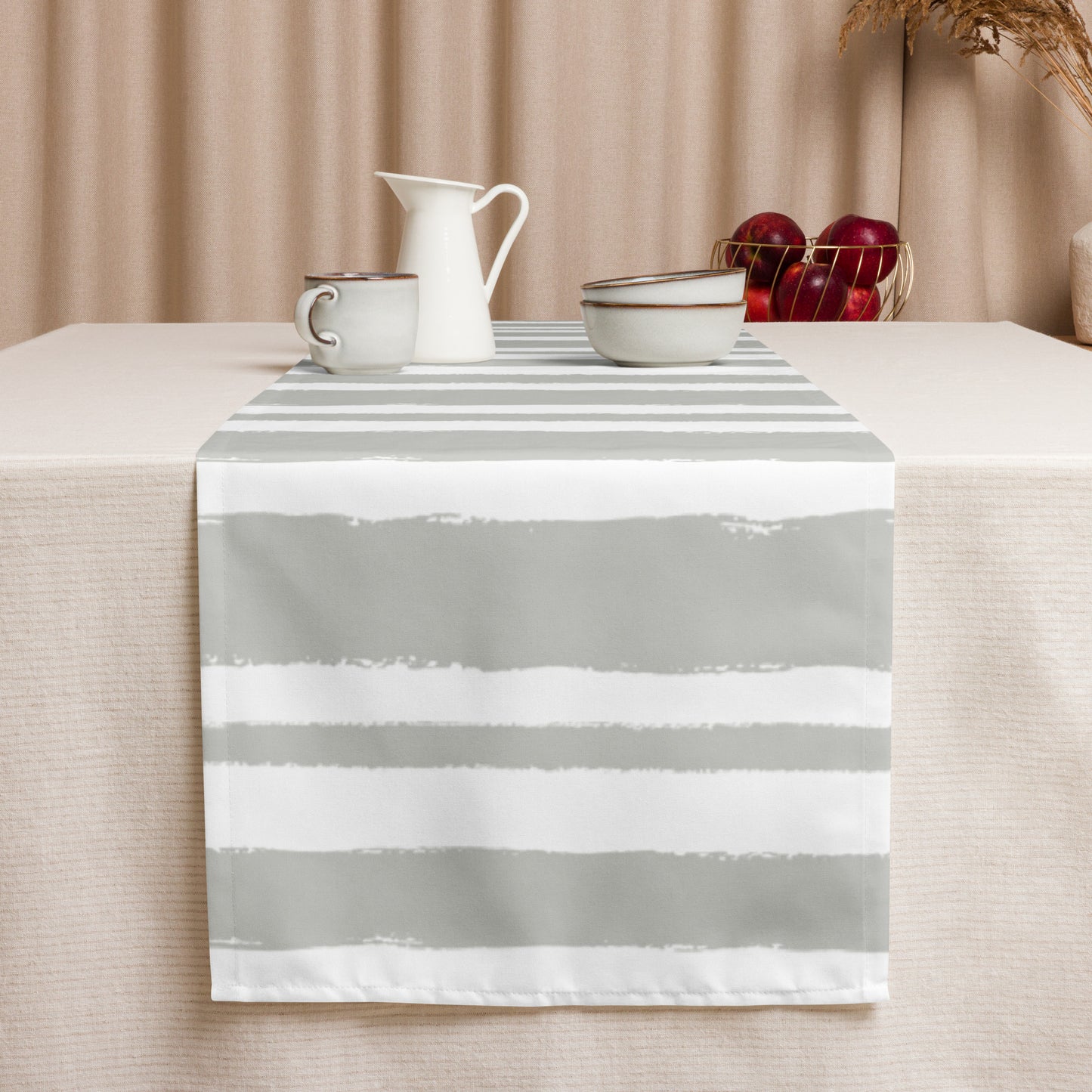 Table Runner with Hand-painted Brush Stroke Print | TRBS-1243