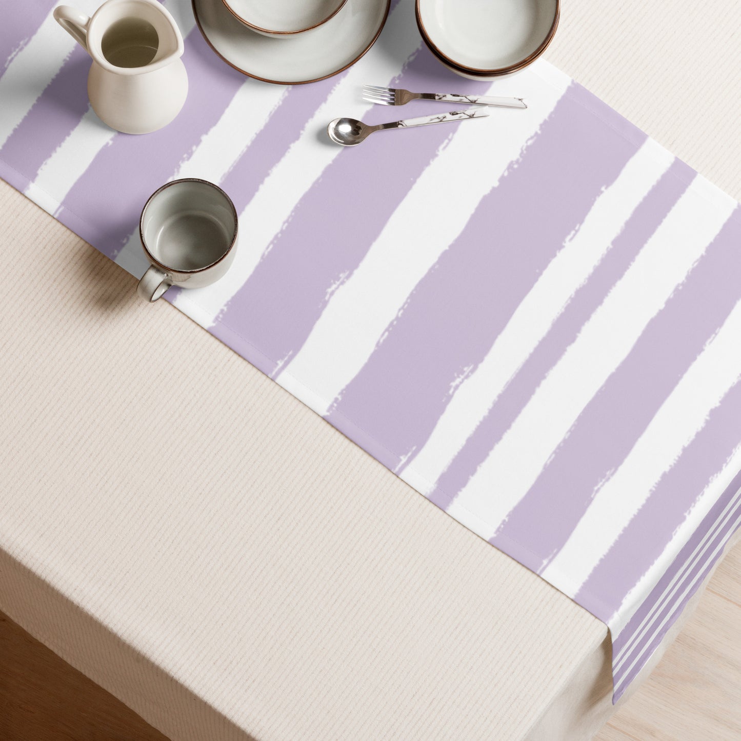 Table Runner with Hand-painted Brush Stroke Print | TRBS-1251