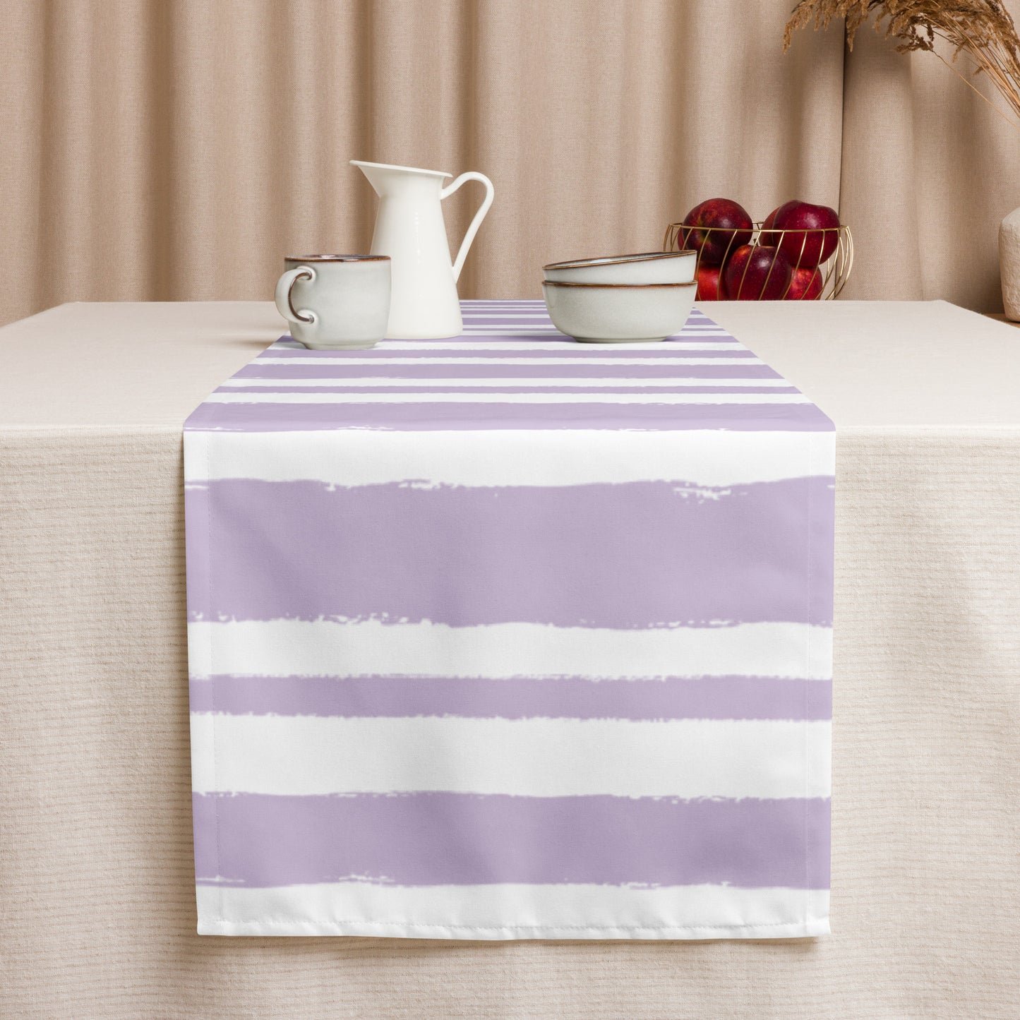 Table Runner with Hand-painted Brush Stroke Print | TRBS-1251