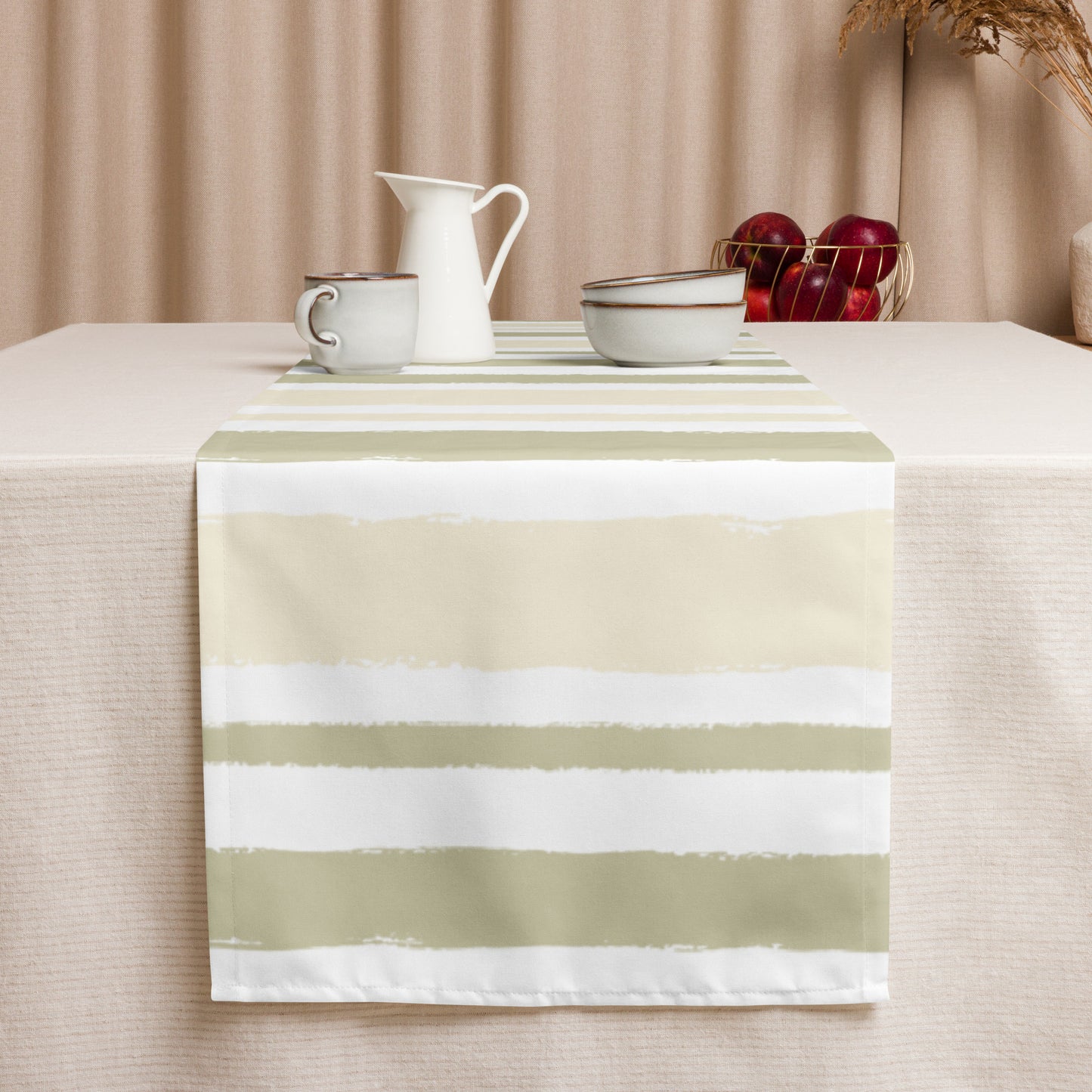 Table Runner with Hand-painted Brush Stroke Print | TRBS-1255