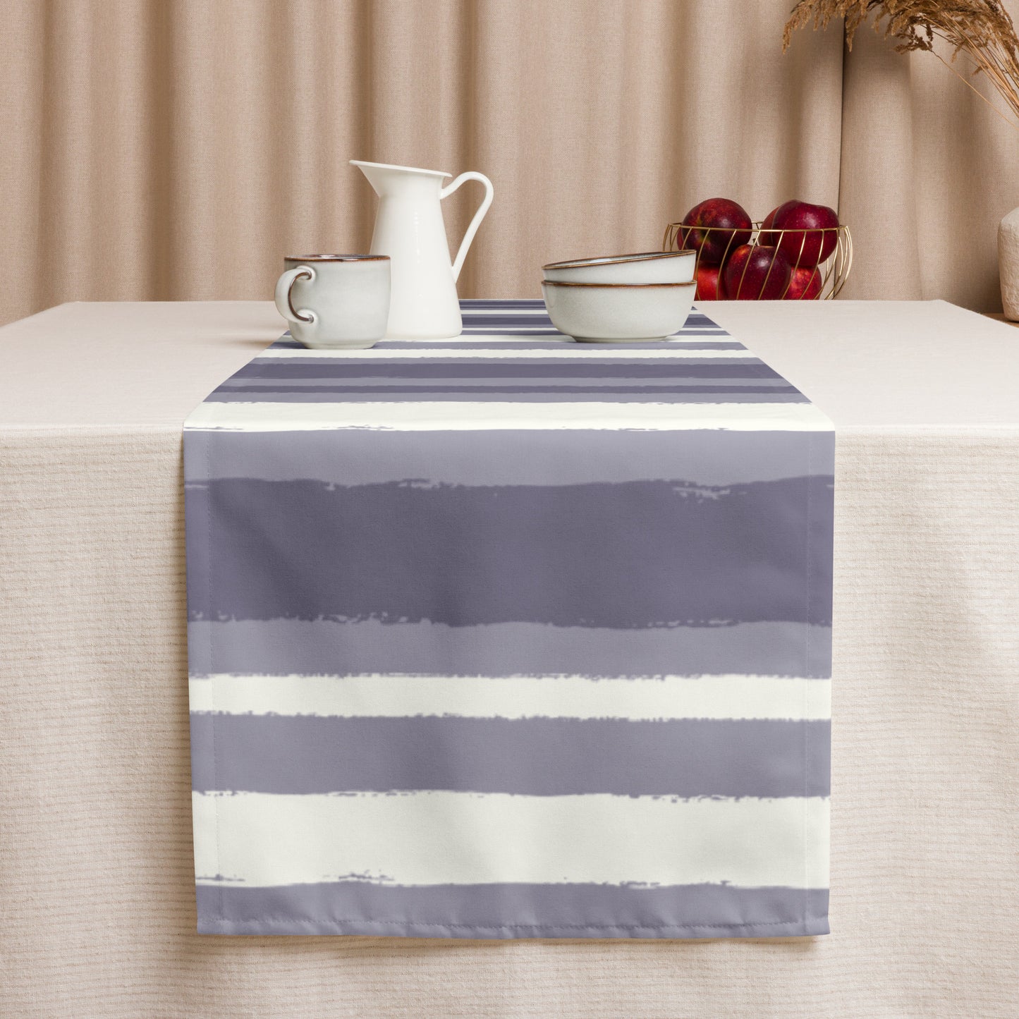 Table Runner with Hand-painted Brush Stroke Print | TRBS-1262