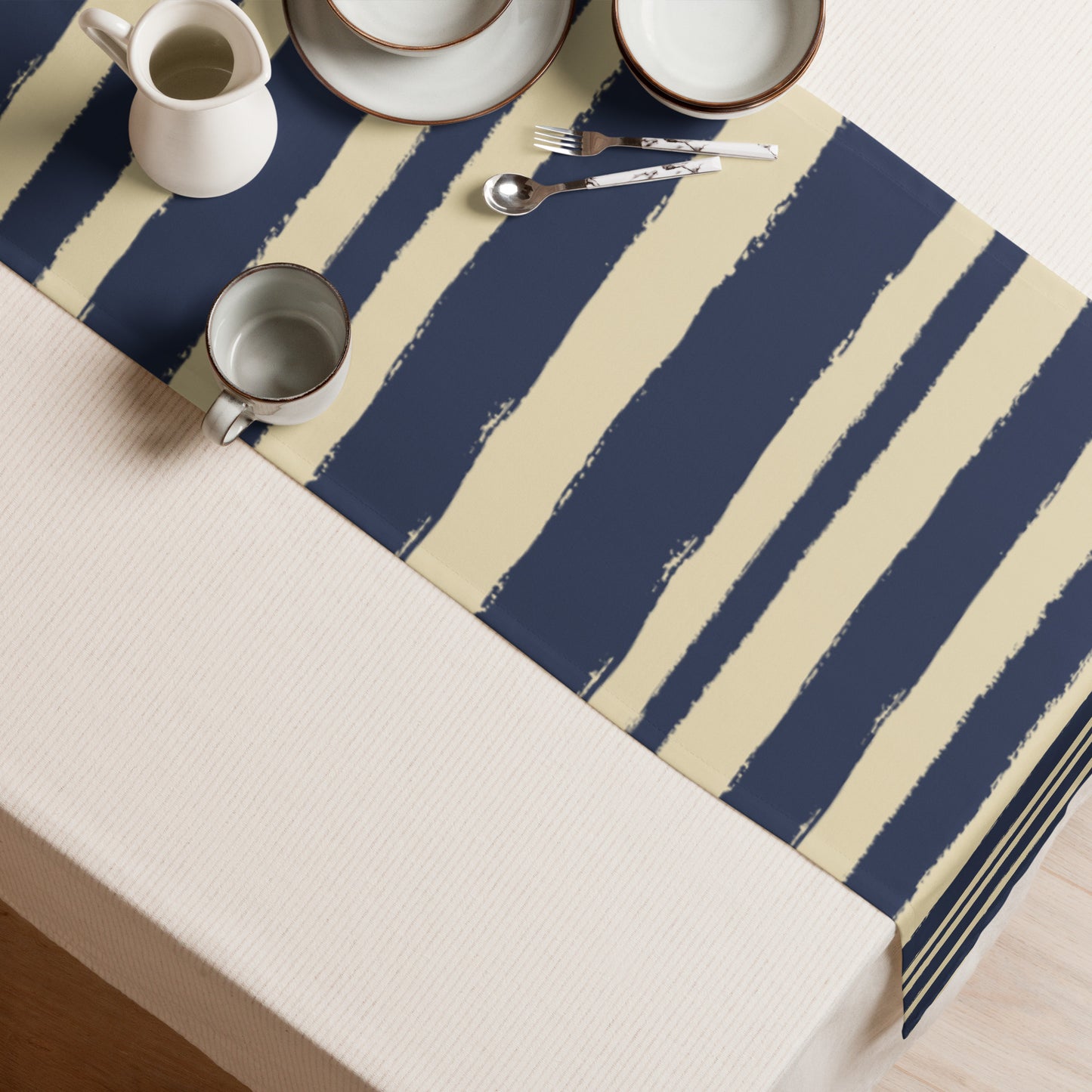 Table Runner with Hand-painted Brush Stroke Print | TRBS-1274