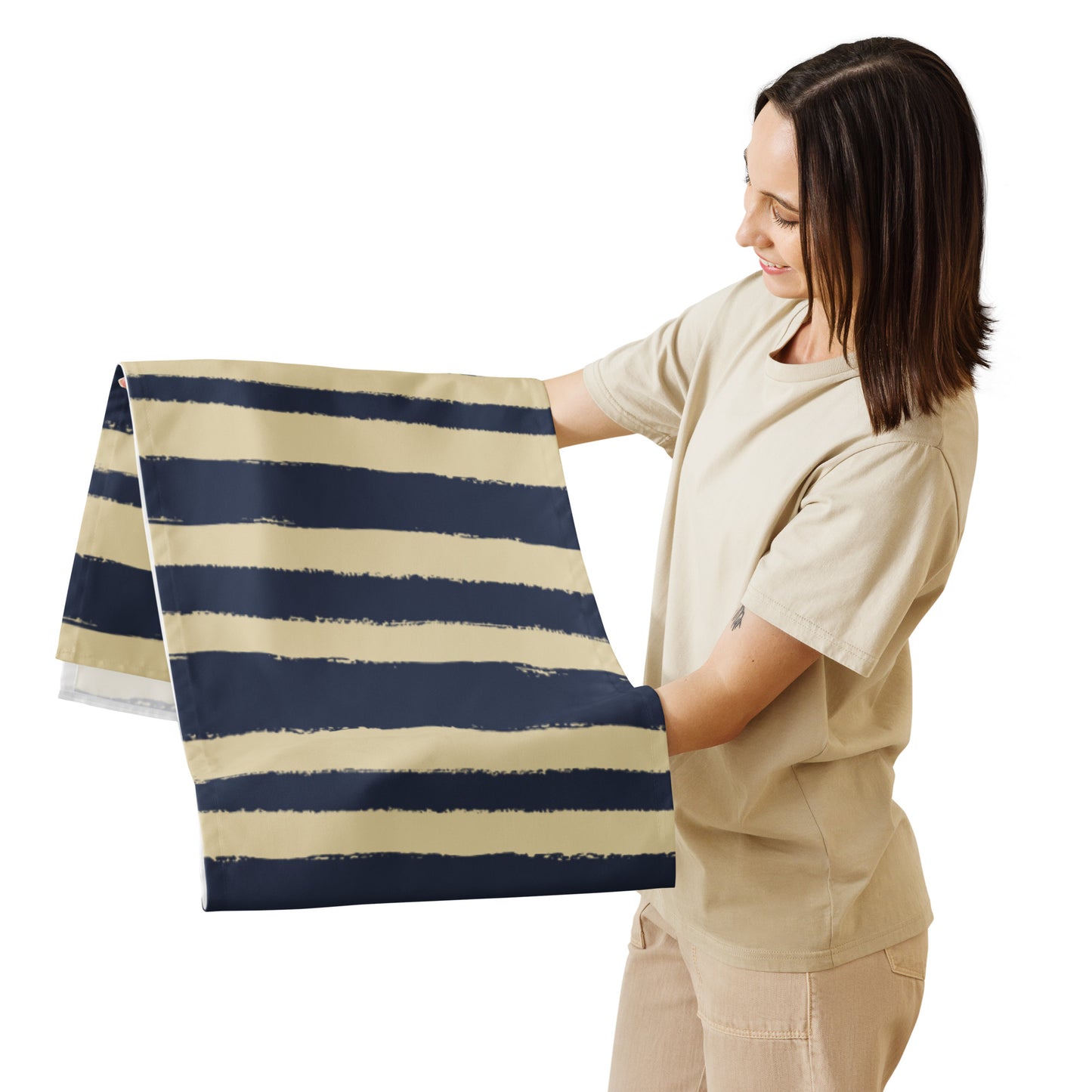 Table Runner with Hand-painted Brush Stroke Print | TRBS-1274