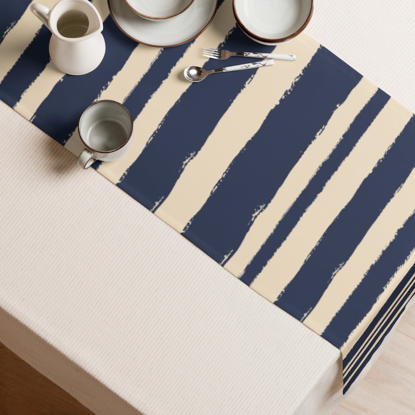 Table Runner with Hand-painted Brush Stroke Print | TRBS-1275
