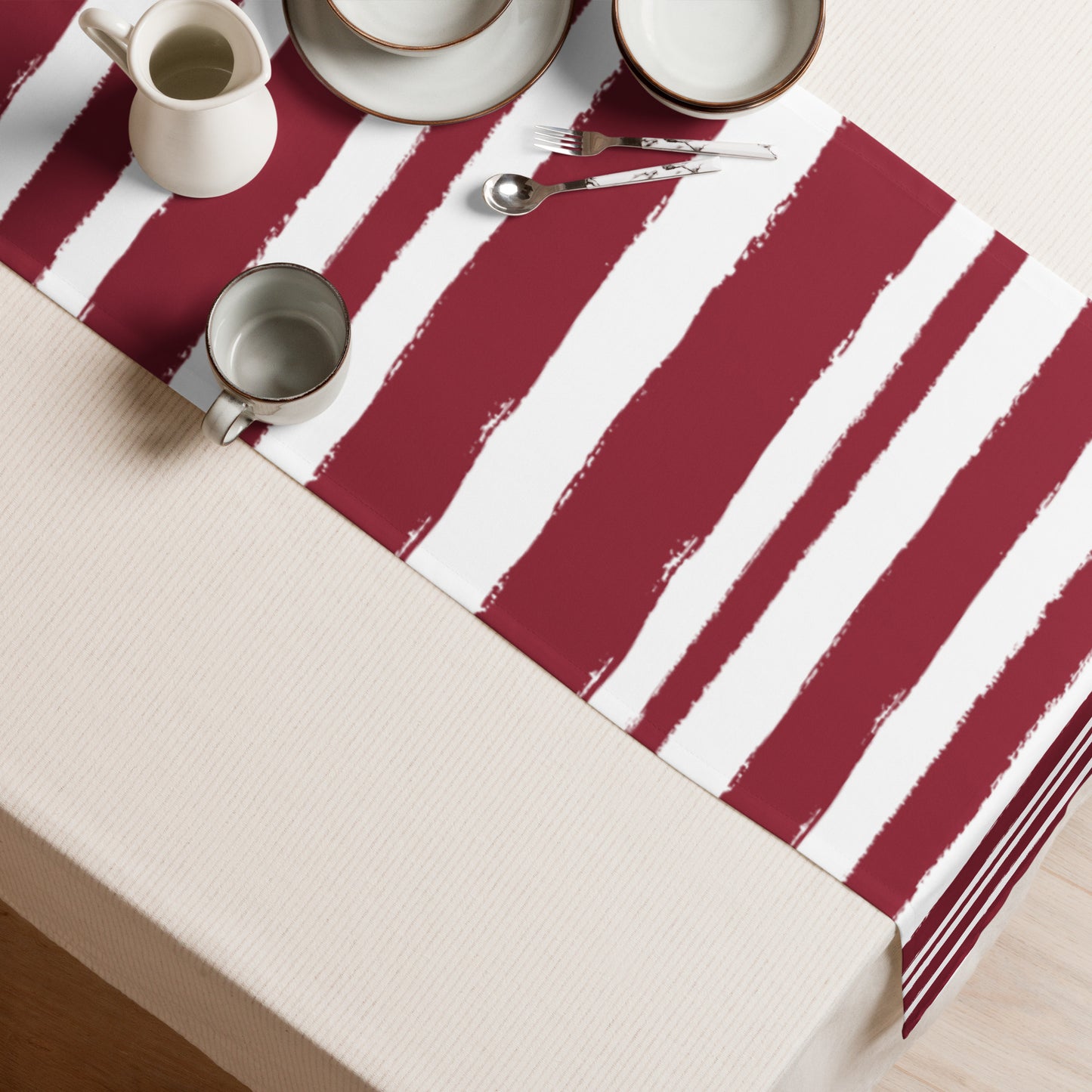 Table Runner with Hand-painted Brush Stroke Print | TRBS-1281