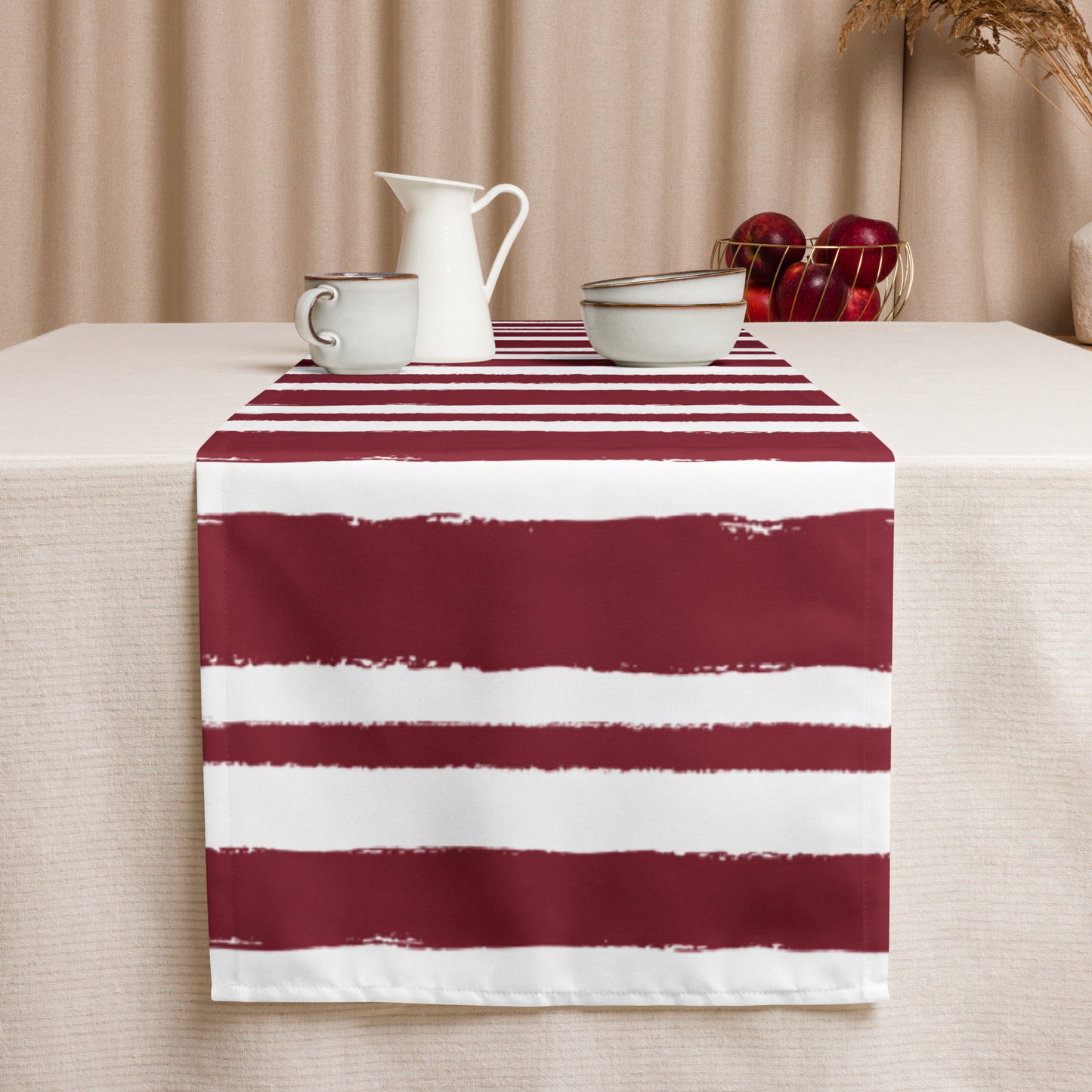 Table Runner with Hand-painted Brush Stroke Print | TRBS-1281