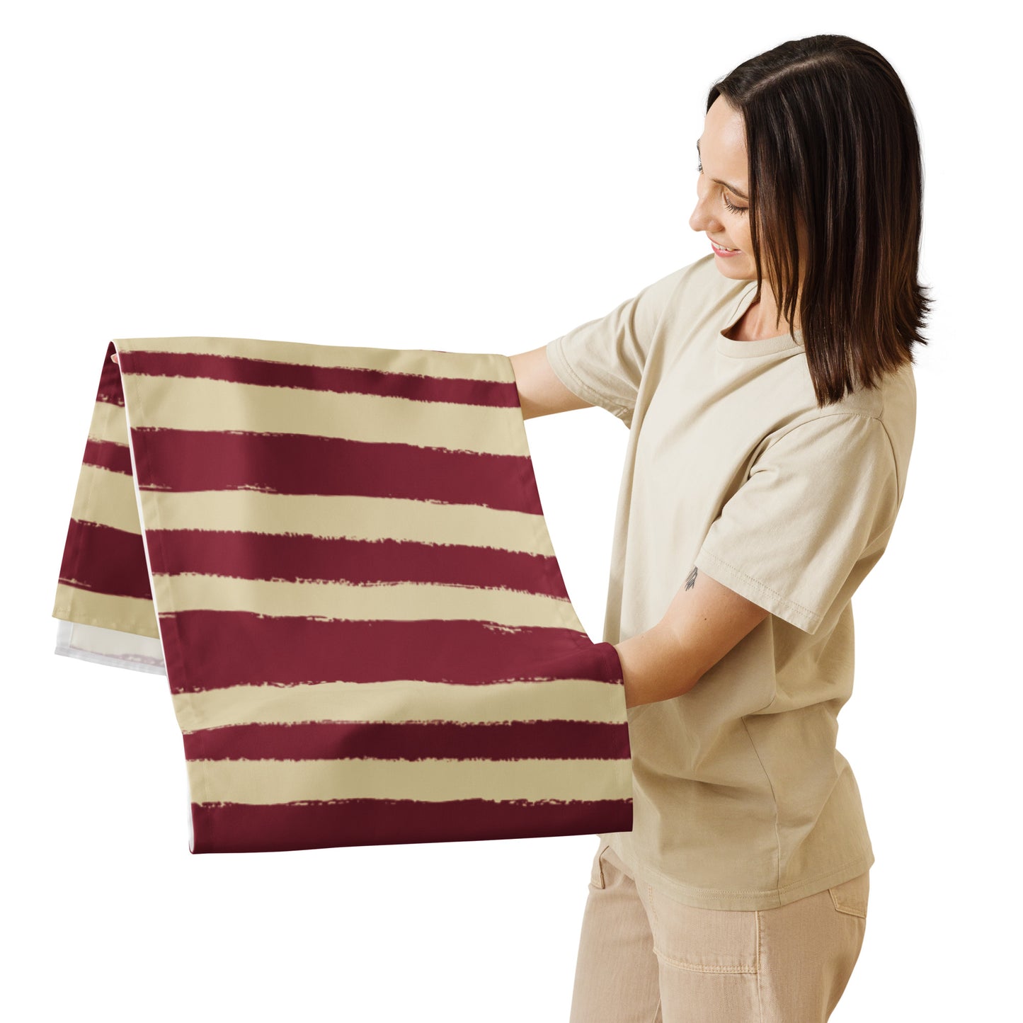 Table Runner with Hand-painted Brush Stroke Print | TRBS-1284