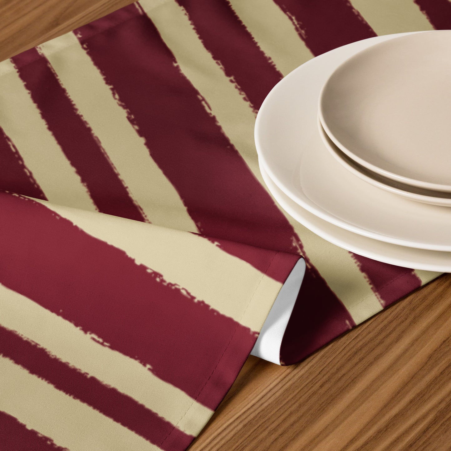 Table Runner with Hand-painted Brush Stroke Print | TRBS-1284