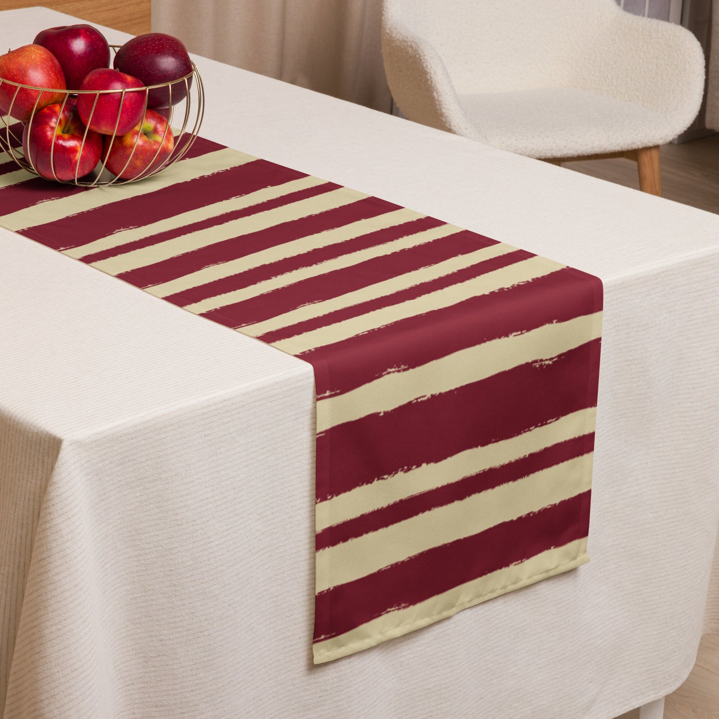 Table Runner with Hand-painted Brush Stroke Print | TRBS-1284