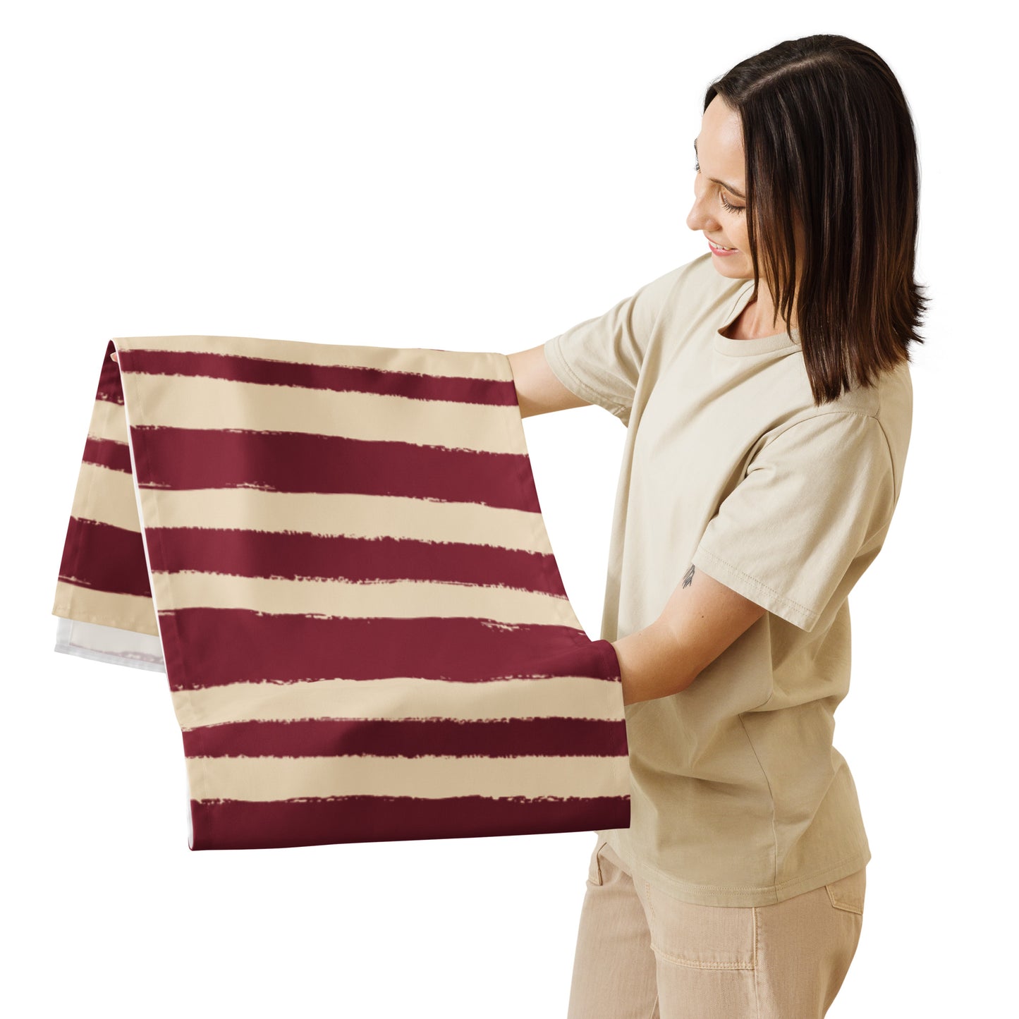 Table Runner with Hand-painted Brush Stroke Print | TRBS-1285