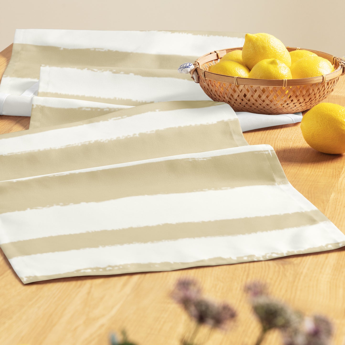 Table Runner with Hand-painted Brush Stroke Print | TRBS-1371