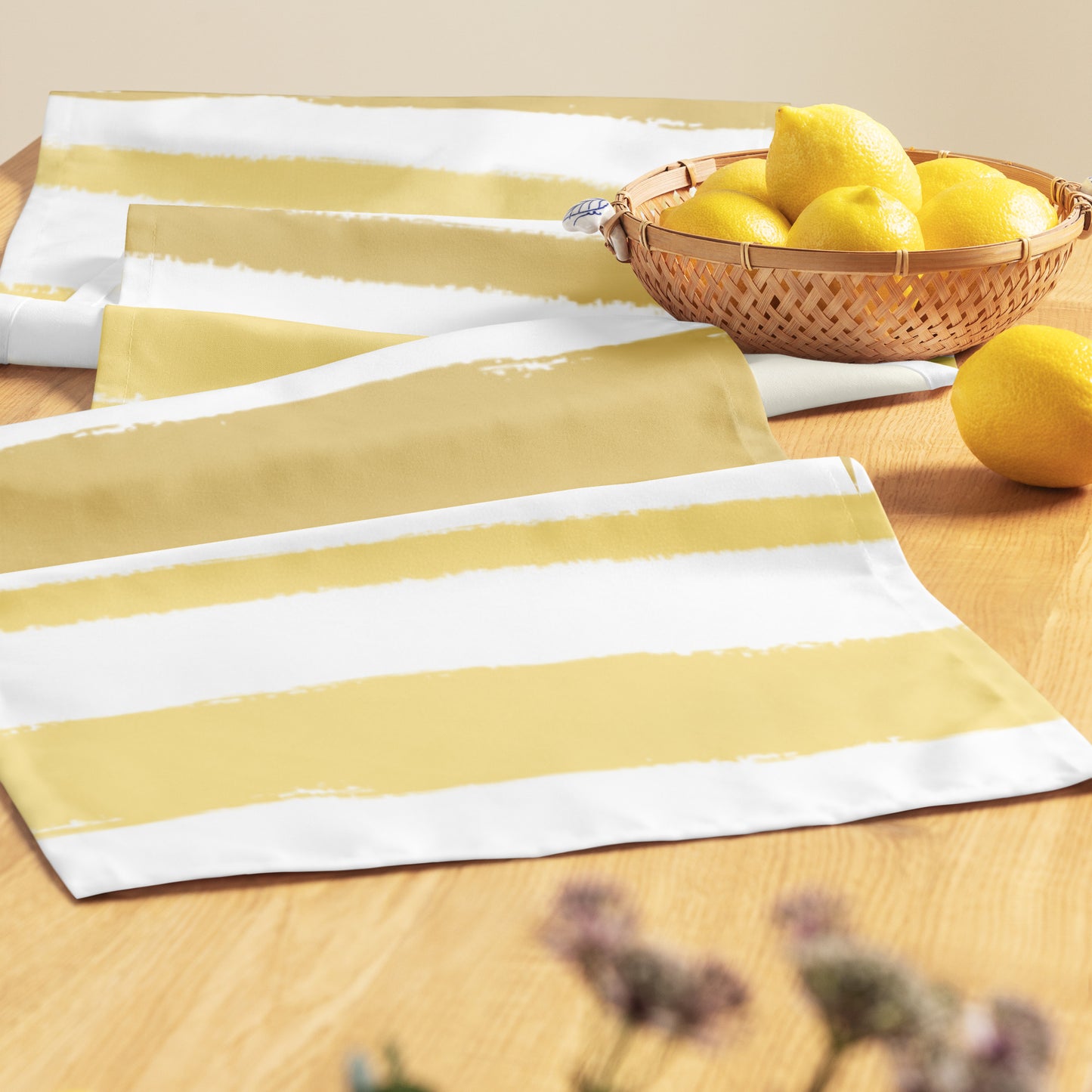 Table Runner with Hand-painted Brush Stroke Print | TRBS-1381