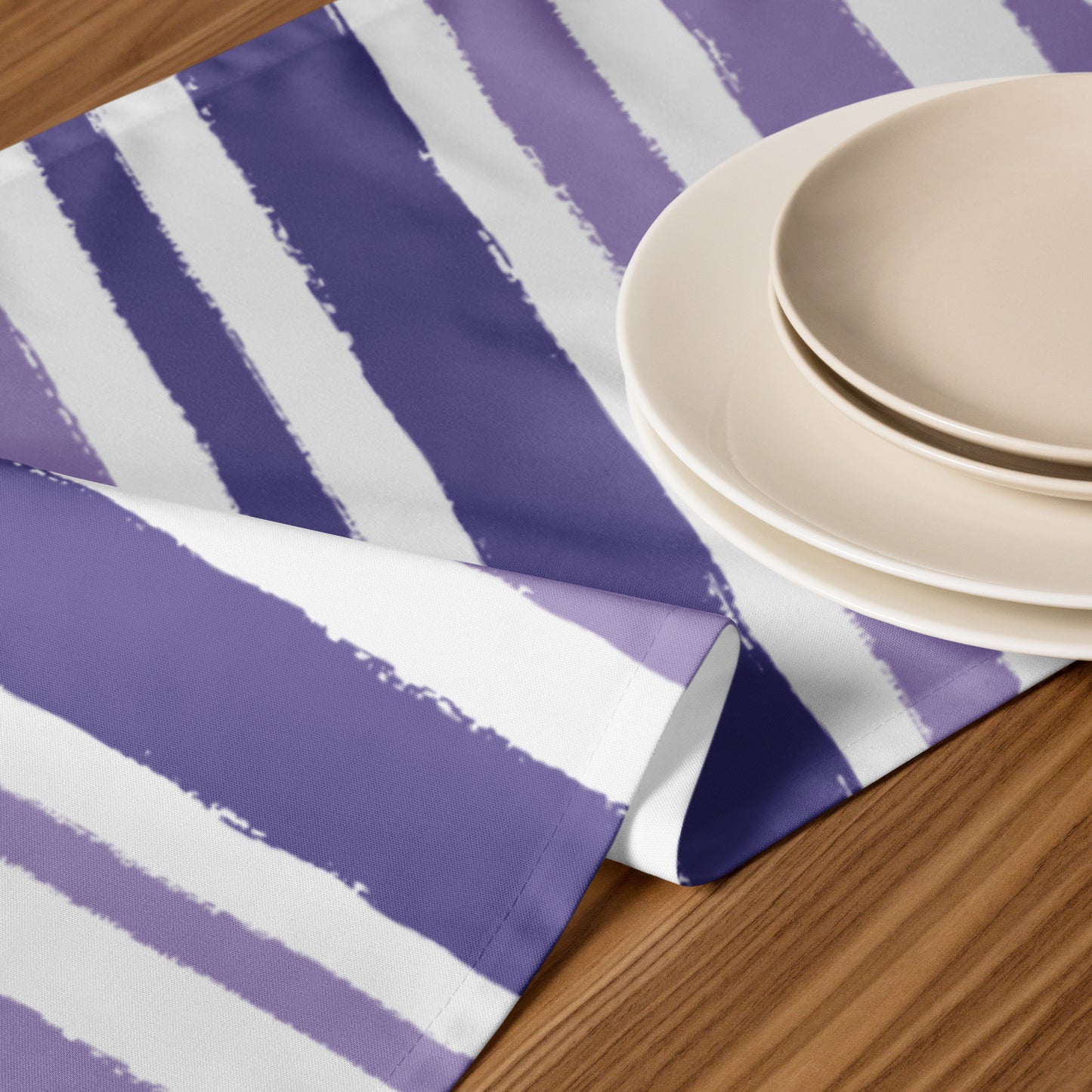 Table Runner with Hand-painted Brush Stroke Print | TRBS-1382