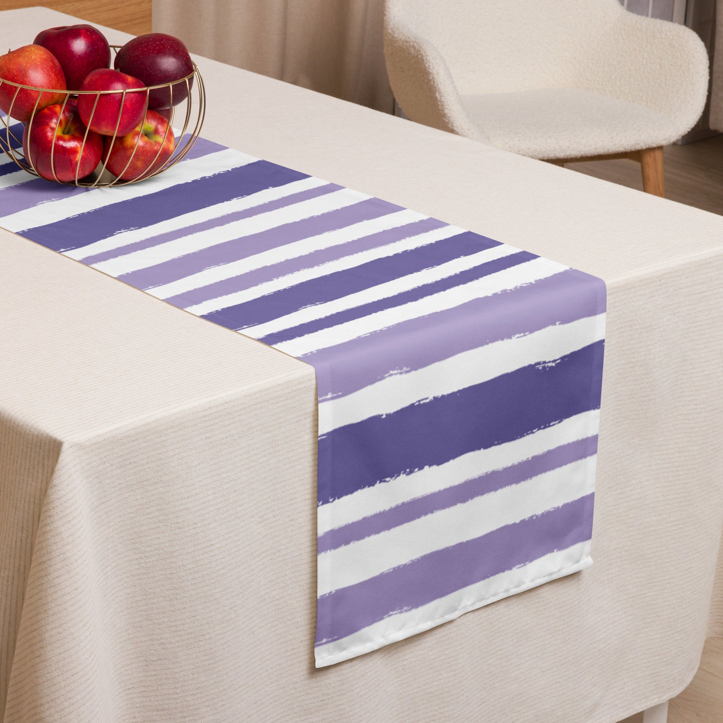 Table Runner with Hand-painted Brush Stroke Print | TRBS-1382