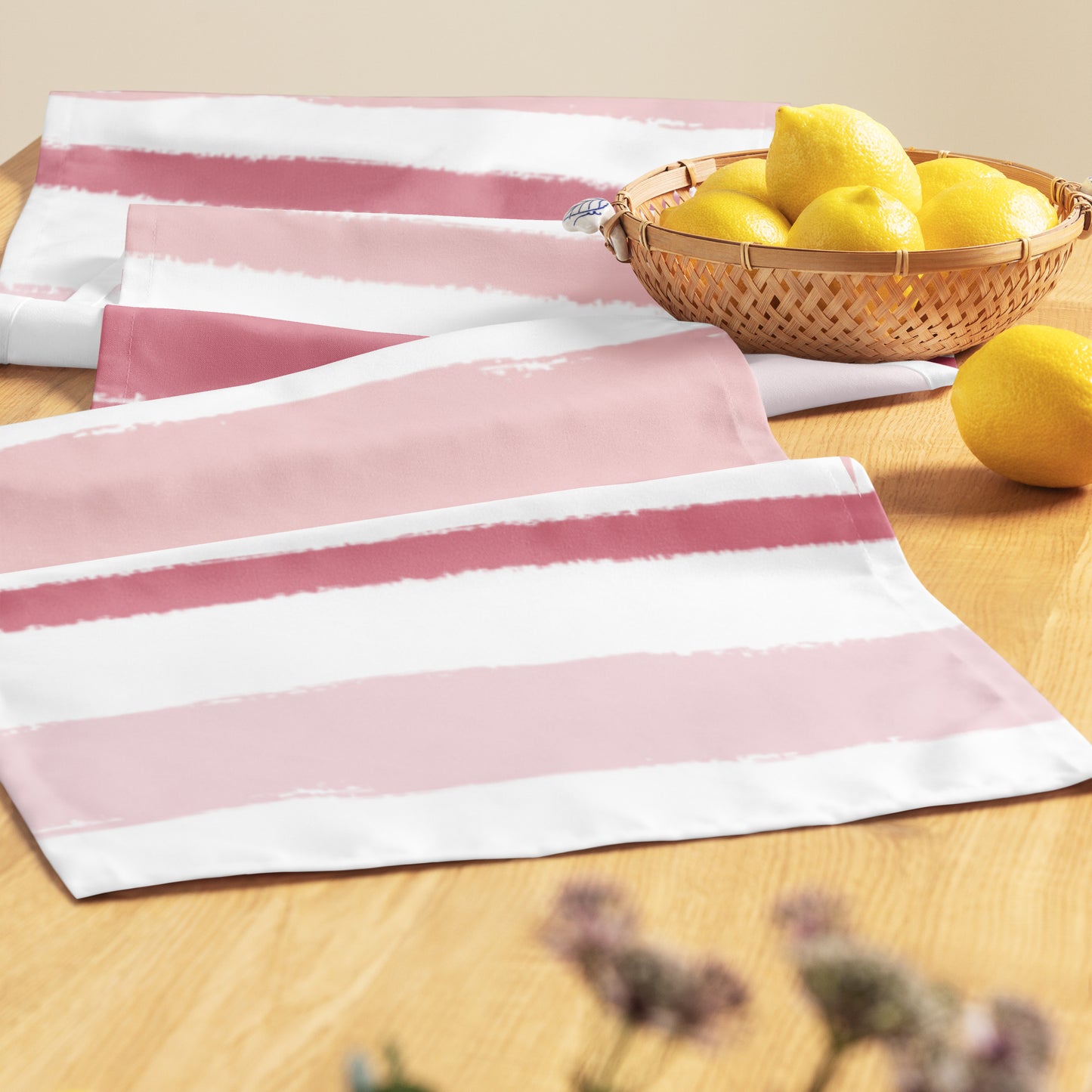Table Runner with Hand-painted Brush Stroke Print | TRBS-1383