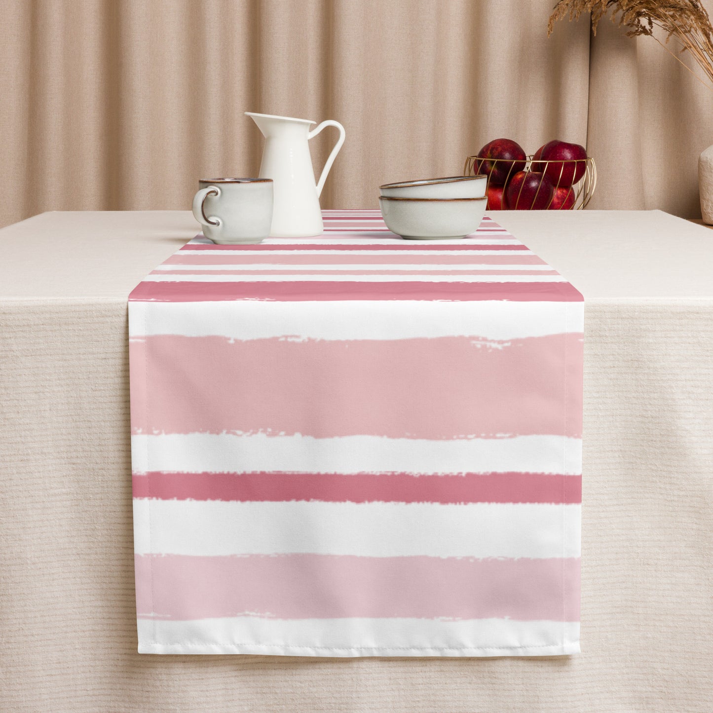 Table Runner with Hand-painted Brush Stroke Print | TRBS-1383
